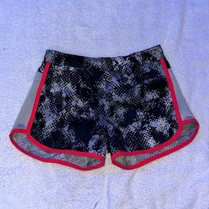 Silky athletic shorts.